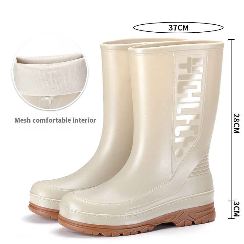Bottes de pluie antidérapantes pour femmes