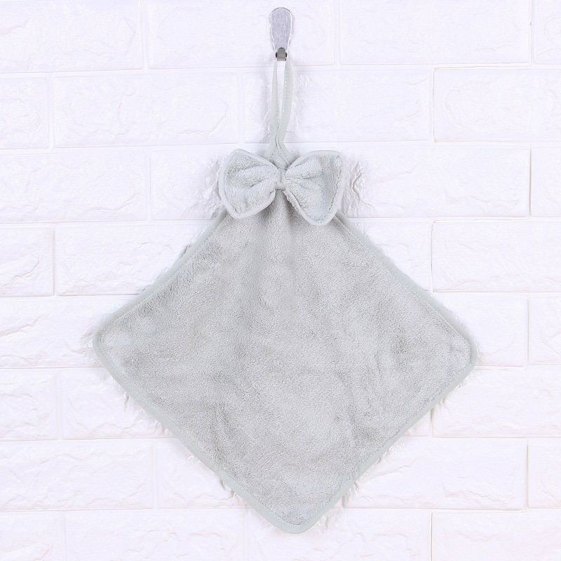 Serviette absorbante avec nœud en velours corail