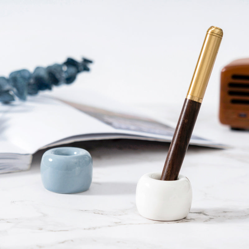 Porte-brosse à dents lavabo de salle de bain base de rangement de brosse à dents support de bureau de brosse à dents en céramique