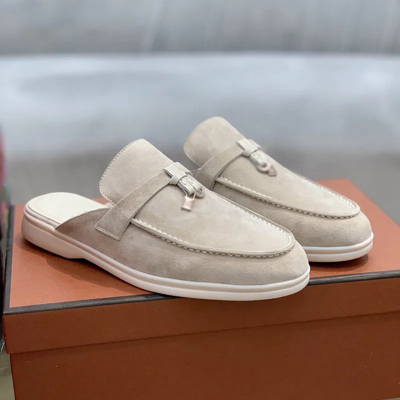 Chaussons légers à bout fermé, chaussures plates décontractées de grande taille