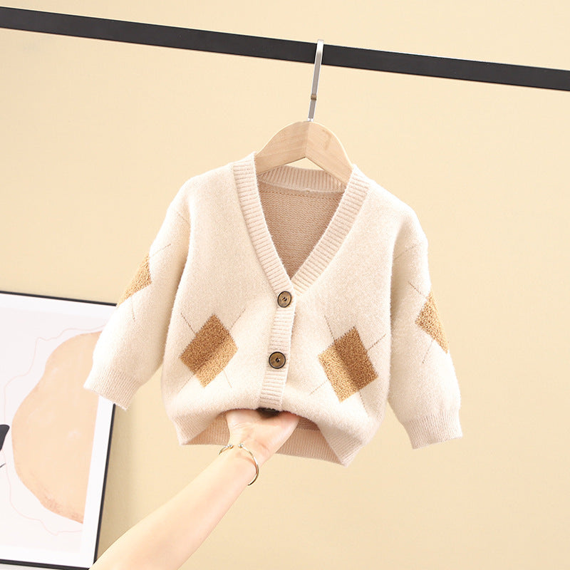Cardigan enfant en laine cristal
