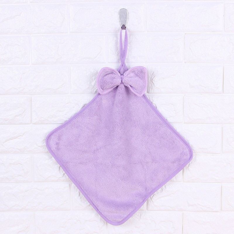 Serviette absorbante avec nœud en velours corail