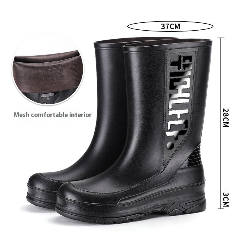 Bottes de pluie antidérapantes pour femmes