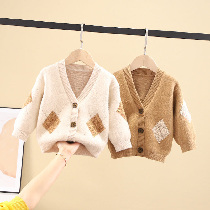 Cardigan enfant en laine cristal