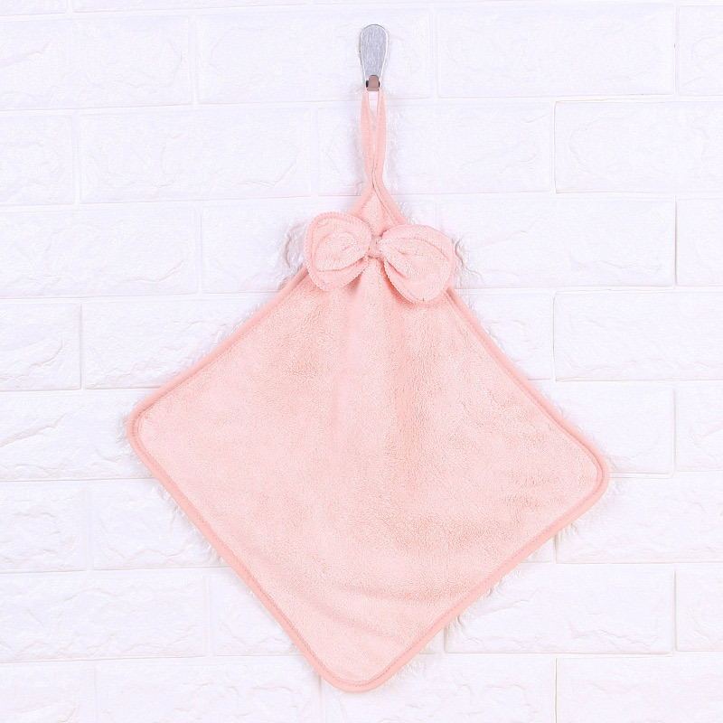 Serviette absorbante avec nœud en velours corail