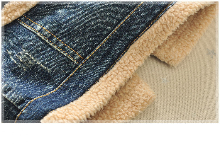 Veste épaisse à col en fourrure pour bébé, style coréen, 4 pièces