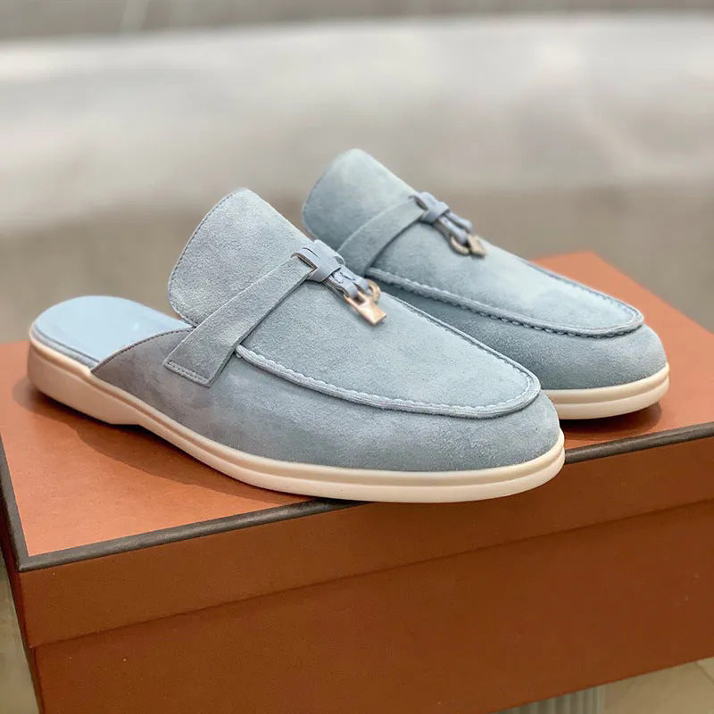 Chaussons légers à bout fermé, chaussures plates décontractées de grande taille