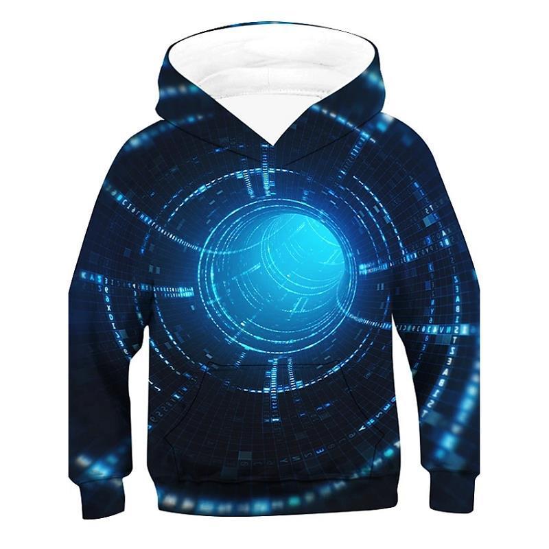 Sweat à capuche pour enfant avec impression numérique 3D Vision