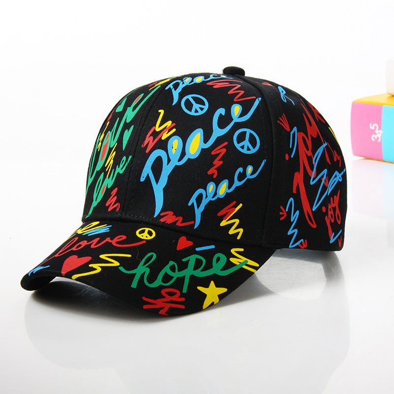Casquette de baseball décontractée à motif graffiti
