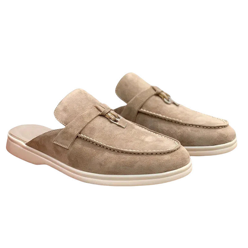 Chaussons légers à bout fermé, chaussures plates décontractées de grande taille