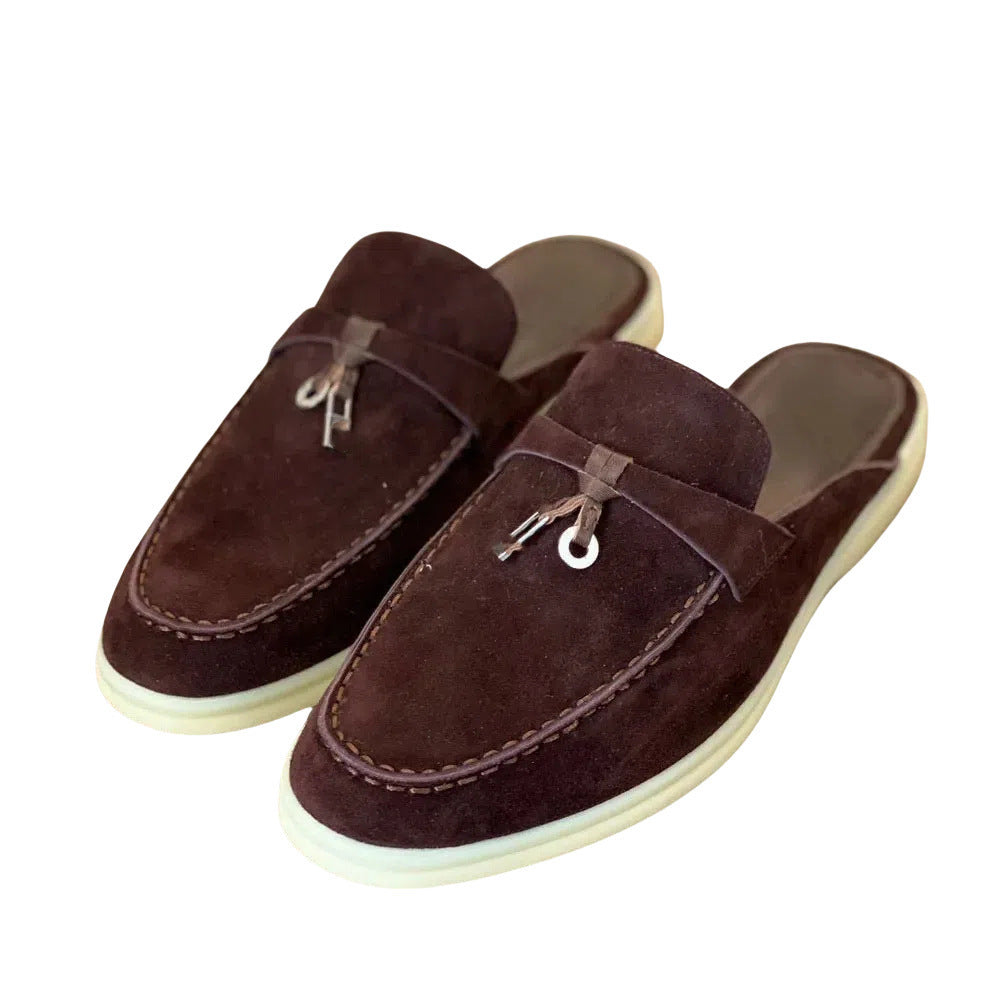 Chaussons légers à bout fermé, chaussures plates décontractées de grande taille