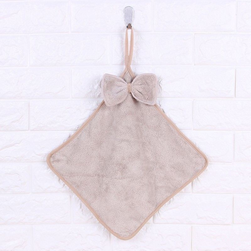 Serviette absorbante avec nœud en velours corail