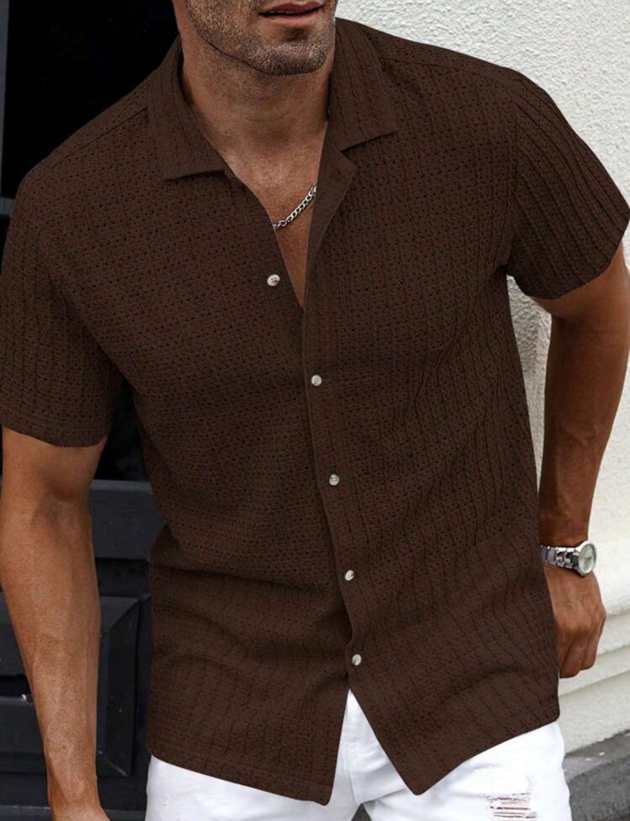 Nouveau haut slim décontracté pour homme