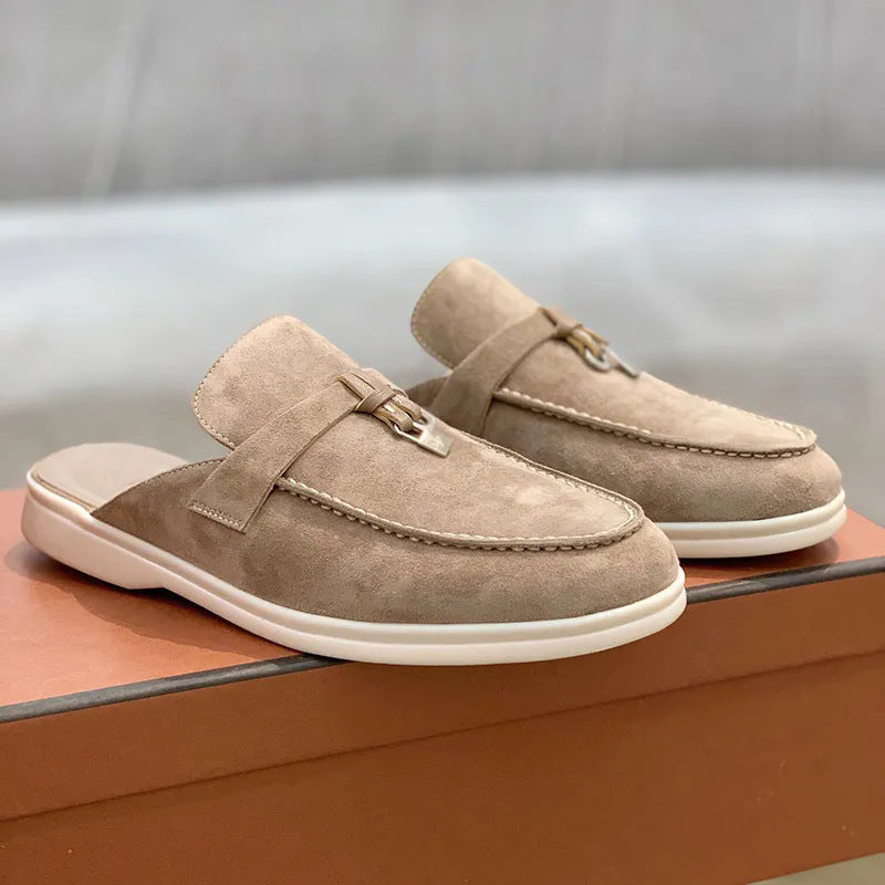 Chaussons légers à bout fermé, chaussures plates décontractées de grande taille