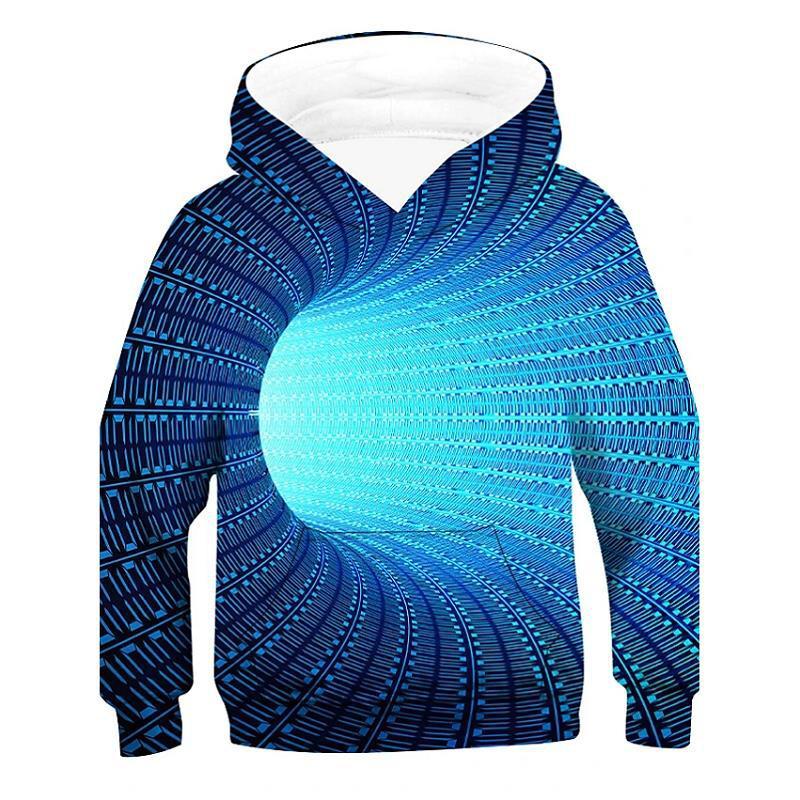 Sweat à capuche pour enfant avec impression numérique 3D Vision
