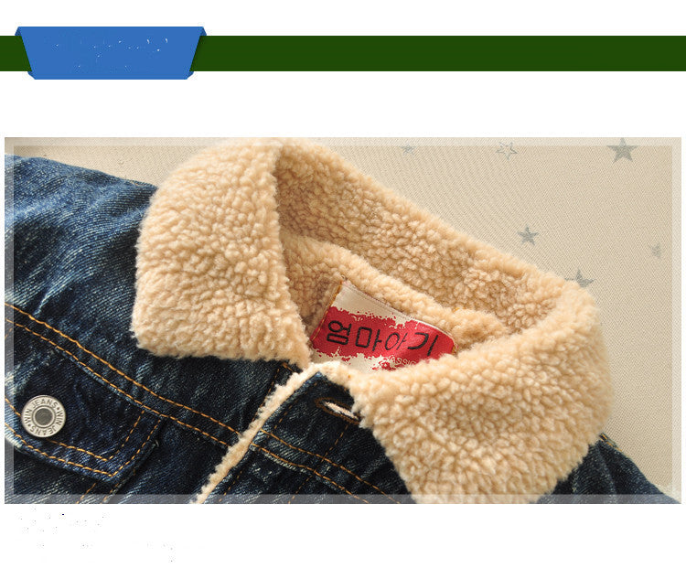 Veste épaisse à col en fourrure pour bébé, style coréen, 4 pièces