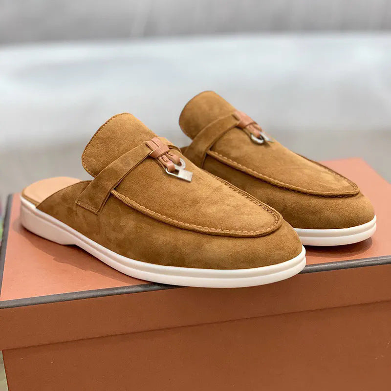 Chaussons légers à bout fermé, chaussures plates décontractées de grande taille