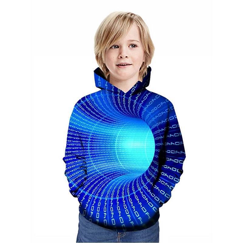 Sweat à capuche pour enfant avec impression numérique 3D Vision