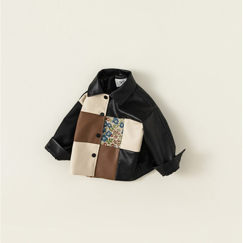 Manteau en cuir épais pour bébé, automne et hiver, pour garçon