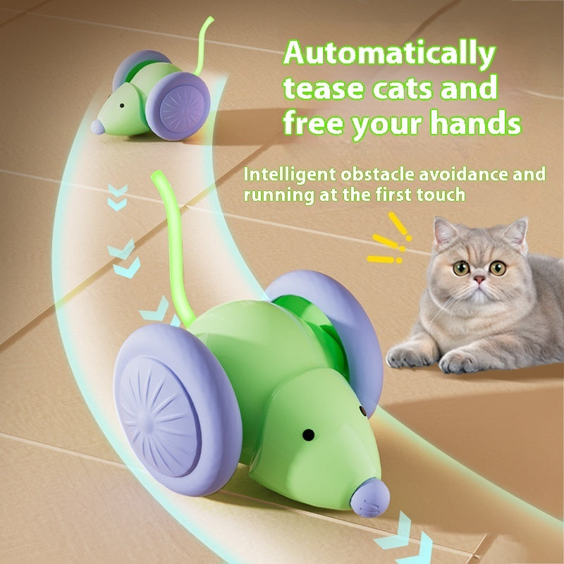 Jouets interactifs pour chats, souris électrique, voiture – Teaser automatique avec évitement intelligent des obstacles, produits pour animaux de compagnie