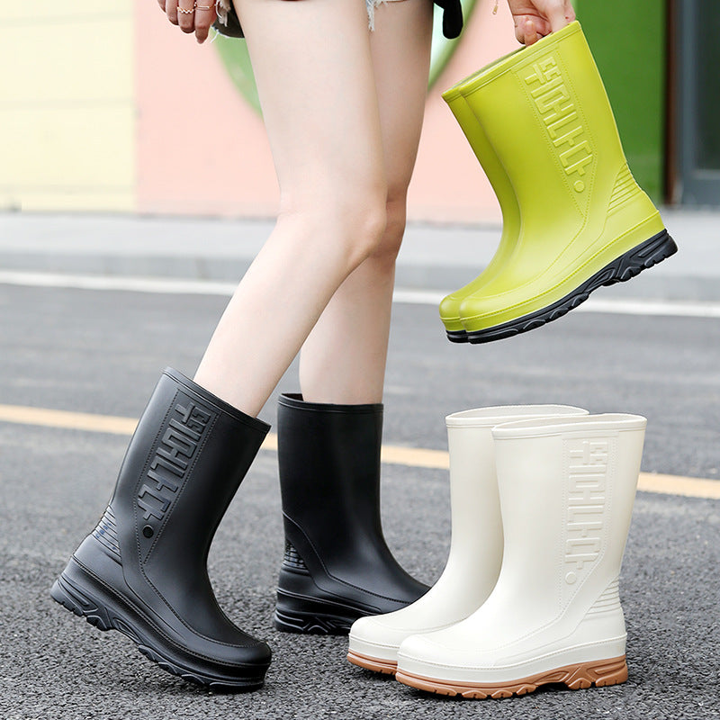 Bottes de pluie antidérapantes pour femmes