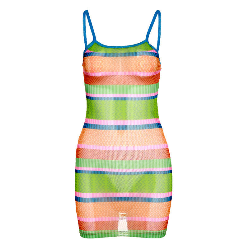 Robe moulante à bretelles dans le dos pour femme