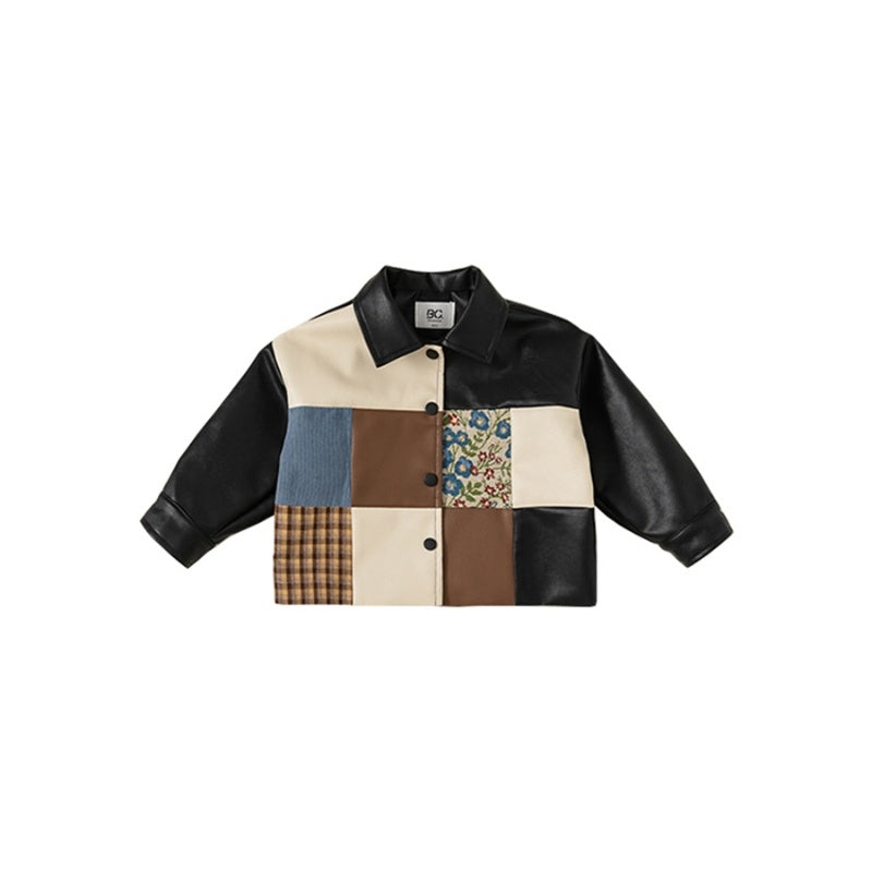 Manteau en cuir épais pour bébé, automne et hiver, pour garçon
