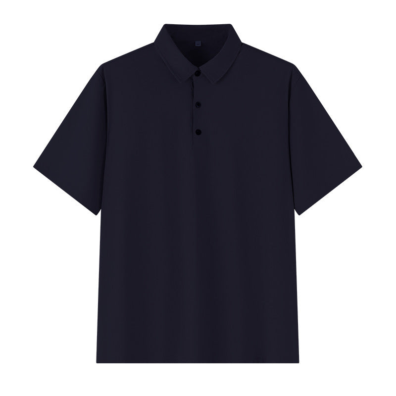 Polo en soie glacée sans coutures grande taille pour homme