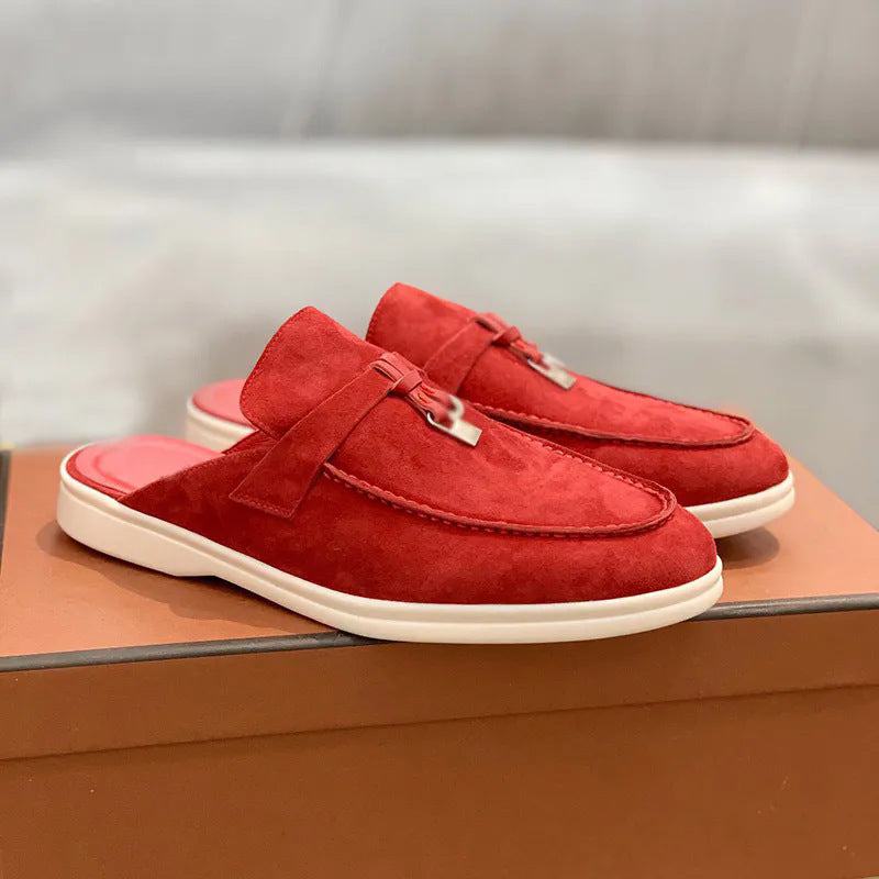 Chaussons légers à bout fermé, chaussures plates décontractées de grande taille