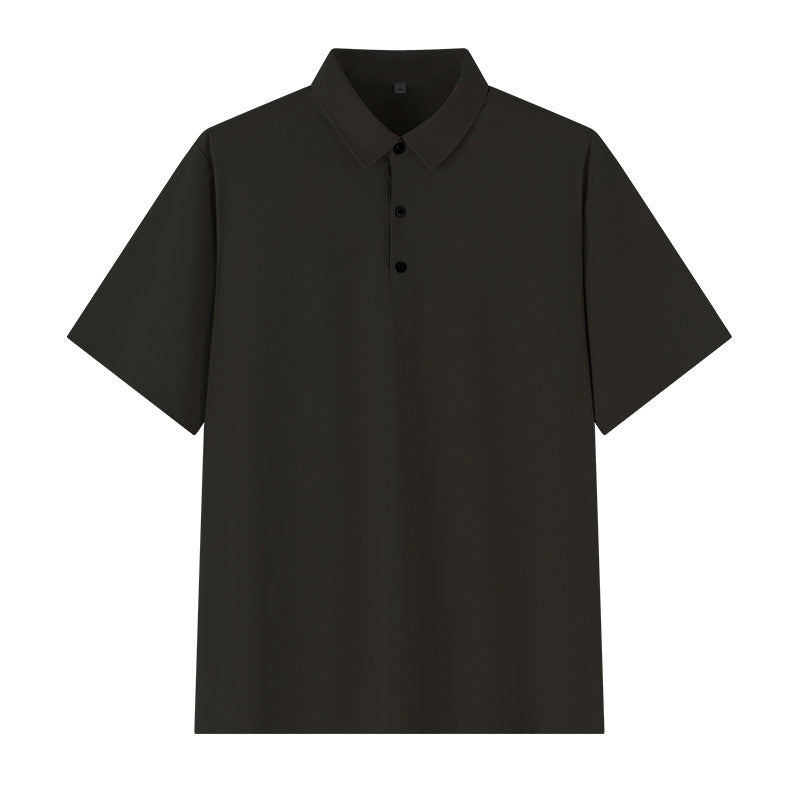 Polo en soie glacée sans coutures grande taille pour homme