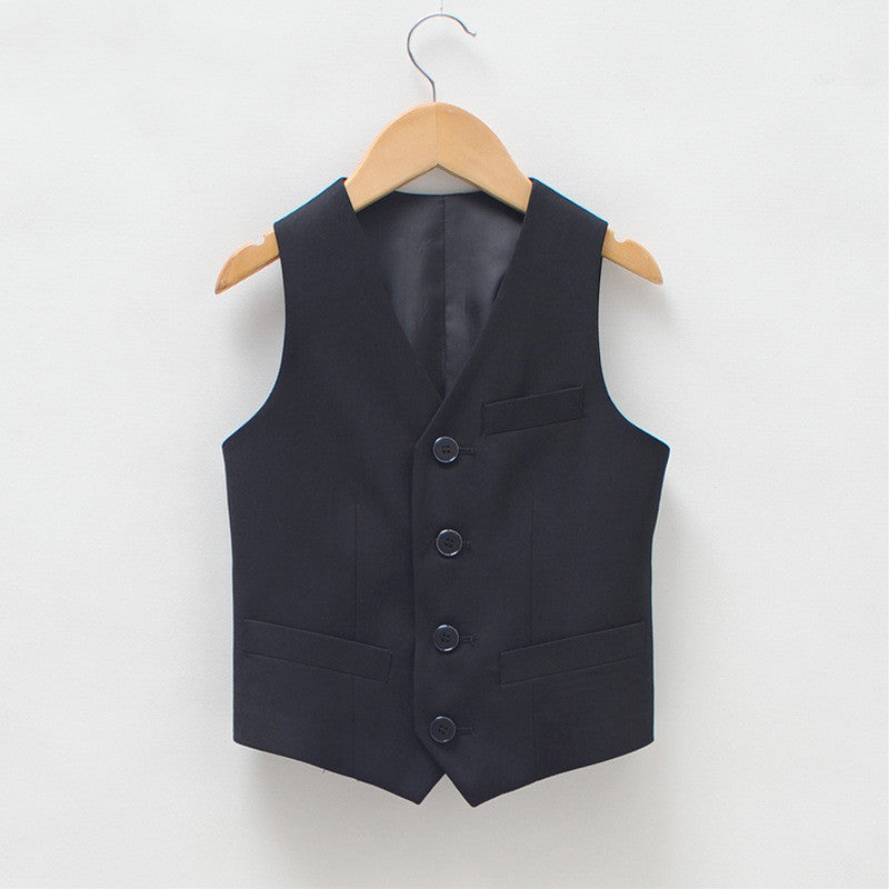 Gilet noir pour enfant Vêtements noirs pour enfants Costume de spectacle pour petits garçons