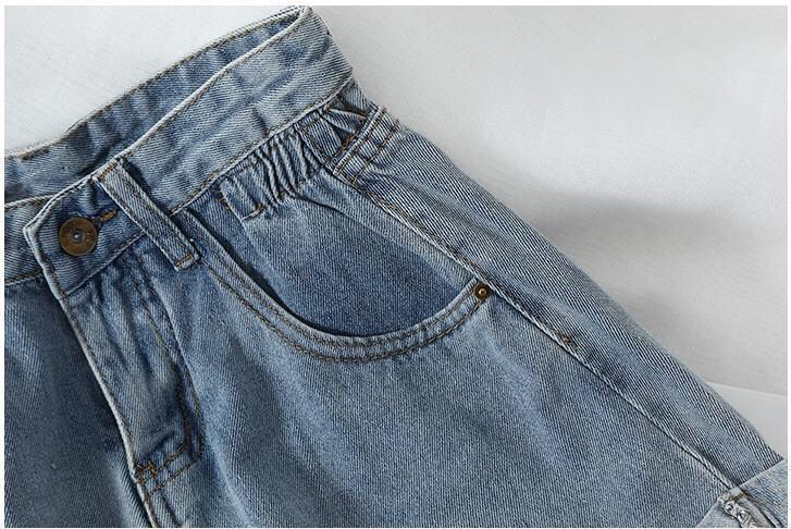 Vintage High Waist Slacks Denim Shorts