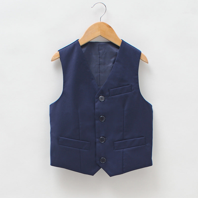 Gilet noir pour enfant Vêtements noirs pour enfants Costume de spectacle pour petits garçons