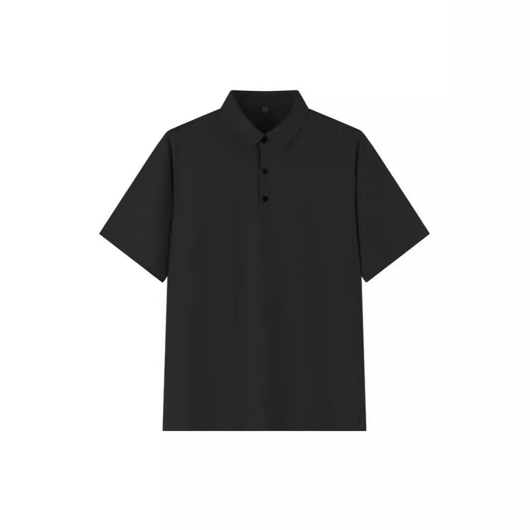 Polo en soie glacée sans coutures grande taille pour homme