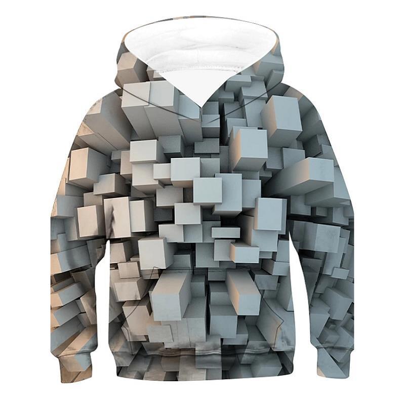 Sweat à capuche pour enfant avec impression numérique 3D Vision