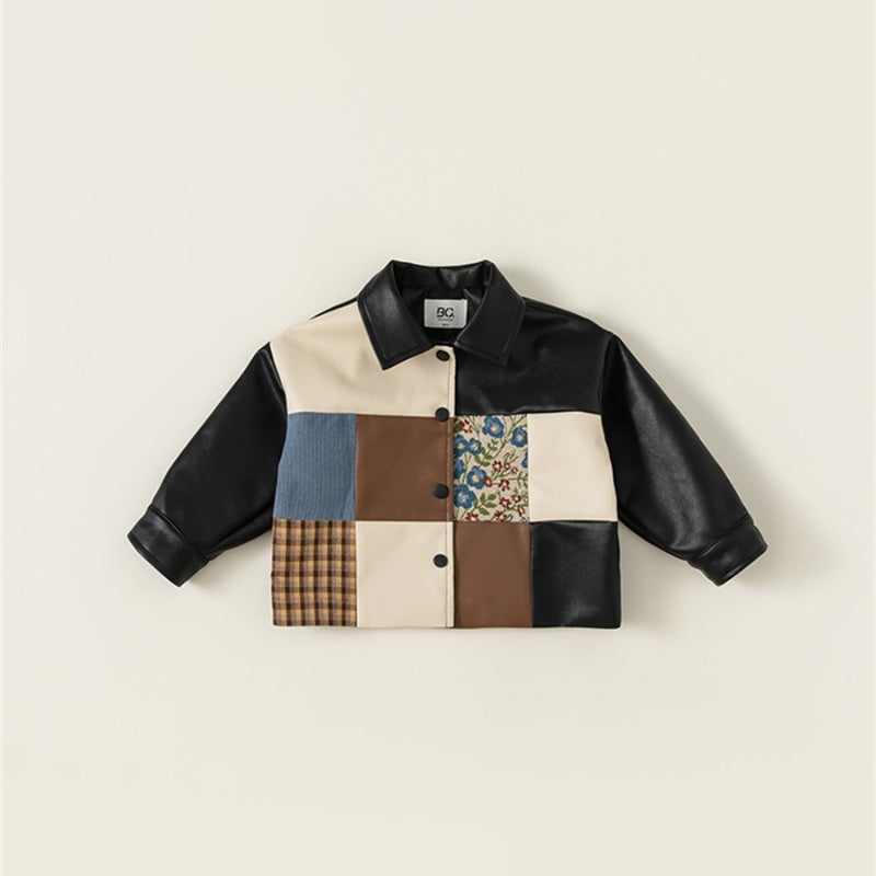 Manteau en cuir épais pour bébé, automne et hiver, pour garçon