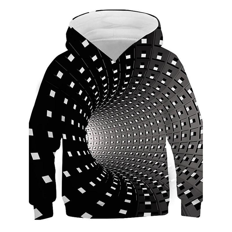 Sweat à capuche pour enfant avec impression numérique 3D Vision