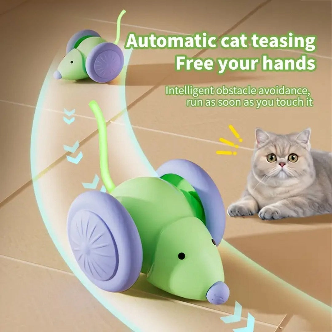 Jouets interactifs pour chats, souris électrique, voiture – Teaser automatique avec évitement intelligent des obstacles, produits pour animaux de compagnie
