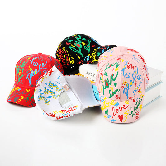 Casquette de baseball décontractée à motif graffiti