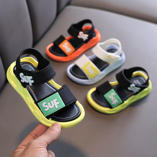 Sandales pour garçons, chaussures de plage, chaussures pour bébé à semelle souple