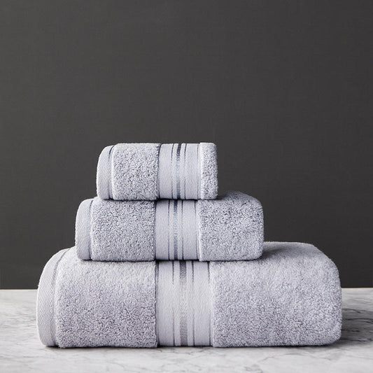 Ensemble de serviettes de bain en coton épais de couleur pure Ensemble de serviettes Serviette de plage en coton pur augmenté Serviette de bain pour salon de beauté