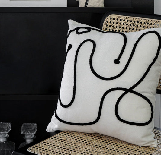 Literie Designer Line Coussin de chevet moderne Canapé Vent nordique Accessoires de literie Taie d'oreiller
