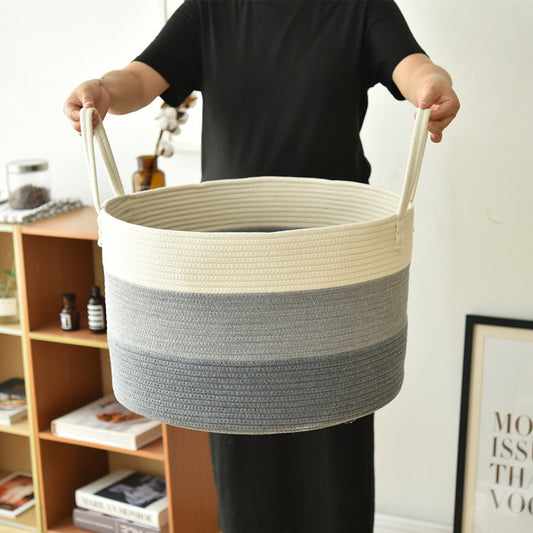 Panier de rangement en corde de coton, panier de rangement pour jouets, articles divers et linge