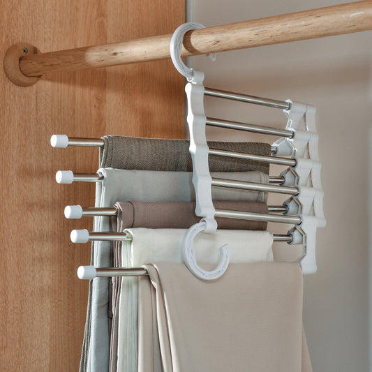 Porte-pantalons télescopique pliable et multifonctionnel, cintre pour pantalons, pour la maison