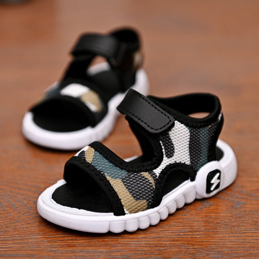 Chaussures d'été pour enfants, sandales plates, légères et souples pour garçons