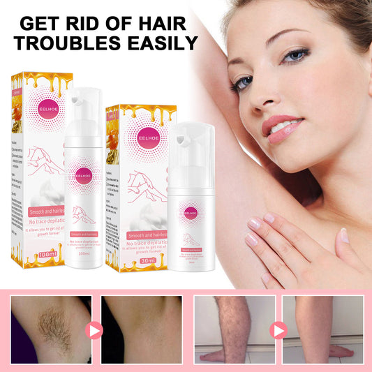 Spray dépilatoire 30 ml 100 ml pour épilation des poils des aisselles et des jambes. Mousse dépilatoire douce et non irritante.