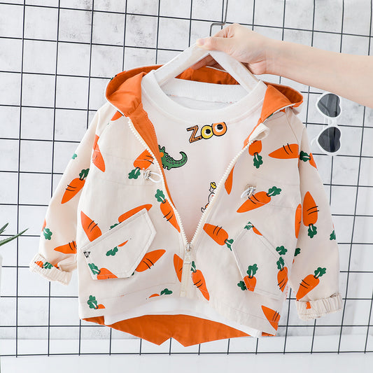 Veste enfant imprimée radis