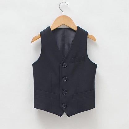 Gilet noir pour enfant Vêtements noirs pour enfants Costume de spectacle pour petits garçons