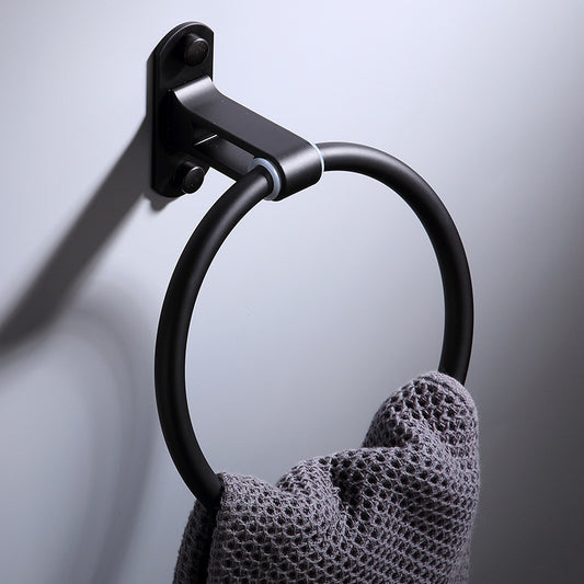 Porte-serviettes de salle de bain avec anneau porte-serviettes non perforé