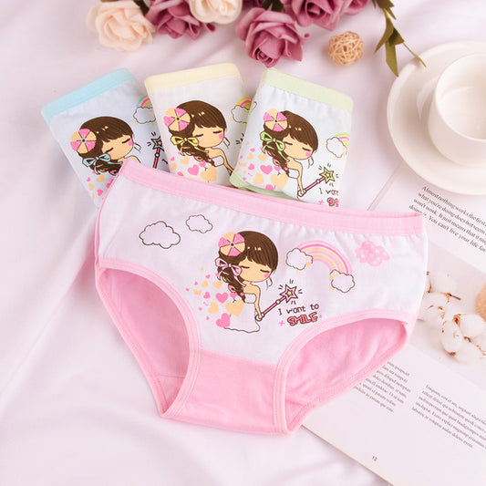 Sous-vêtements pour enfants, boxer en pur coton pour filles